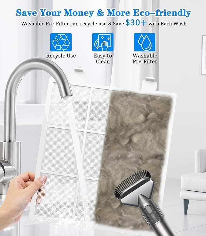 Air Purifier,FREHSDEW Smart WiFi Air Purifiers for Home with H14 HEPA and Activated Carbon Filter, Removes 99.99% of Dust,Odors,Smoke,and Pet Hair Covers up to 2300 Sq.Ft, Quiet and Energy Efficient