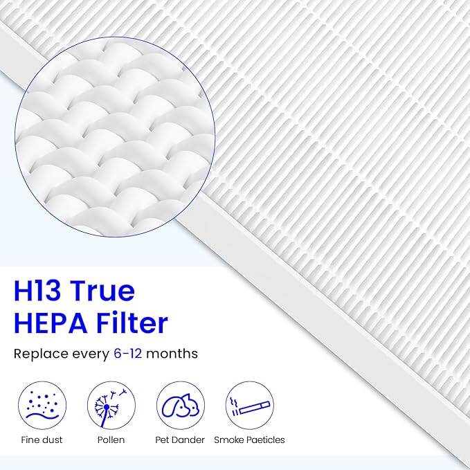 Future Way 2-Pack C545 Replacement Filter S Kit Compatible with Winix C545 Air Purifier, H13 True HEPA Filter, Replace 1712-0096-00