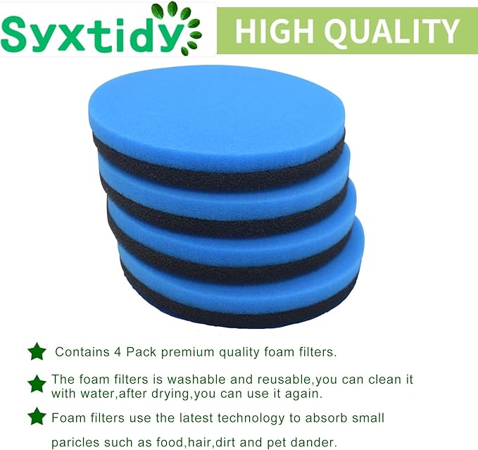 Filter Replacement for Bissell Febreze Style 1214 Cleanview & PowerGlide Pet,Swivel Rewind Vacuum, Part 12141,(4 Pack With Fragrance)