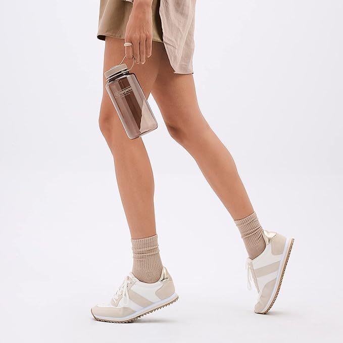 Nalgene Leak Proof Tritan BPA-Free Water Bottle - 32 oz Wide Mouth - Made in the USA for Outdoor Use & Daily Hydration (Mocha)