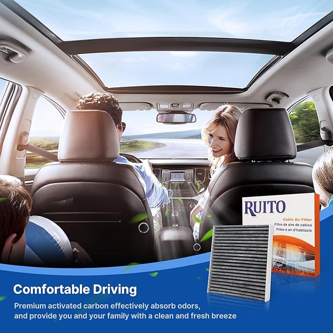 RUITO Cabin Air Filter, Fits 2016-2023 IS300, 2014-2023 IS350, 2022-2023 IS500, 2016-2022 RC300, 2015-2022 RC350, 2016-2020 GS F, 2013-2020 GS350, Replacement for CF10074, WP10099, 87139-30100