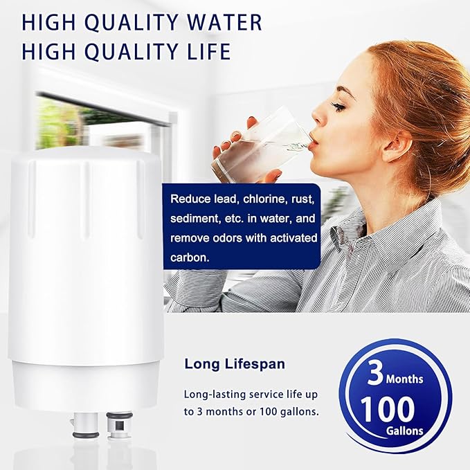 Faucet Water Replacement Filter Compatible With Brita Filtration Systems, 36311, FR-200, FF-100, Fits All Tap Water Filters, Pack of 3