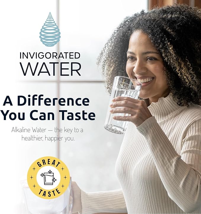 Invigorated Living Brita Filter Replacement, Pack of 3, Alkaline Water Filters for Brita Pitchers, BPA-Free, Removes Copper, Chlorine, Heavy Metals, 40-Gallon/Filter Long Life