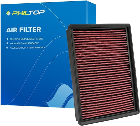 PHILTOP Engine Air Filter, High Performance, Premium, Washable,Replacement Car Air Filter for 33-3131, 2021 Sport, 2020-2021 Escape, 2018-2021 Focus IV, 2020-2021 Focus ST IV, 2021 Kuga III