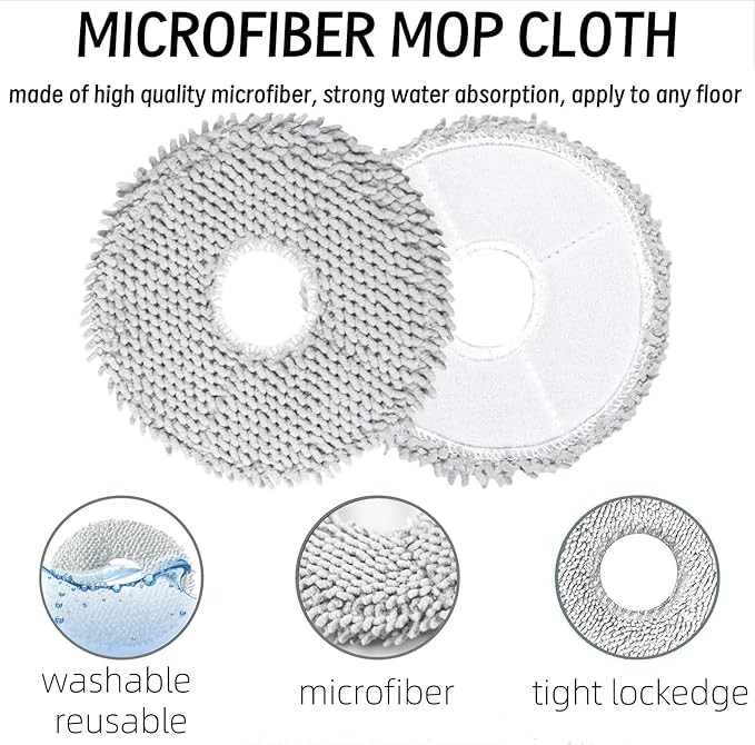 Accessories Kit for Dreame L20 Ultra Robot Vacuum Cleaner, 1 Main Brush, 3 Filters, 4 Side Brushes, 6 Mop Pads, 6 Dust Bags, Replacement Parts Spare Repair Replace Attachments