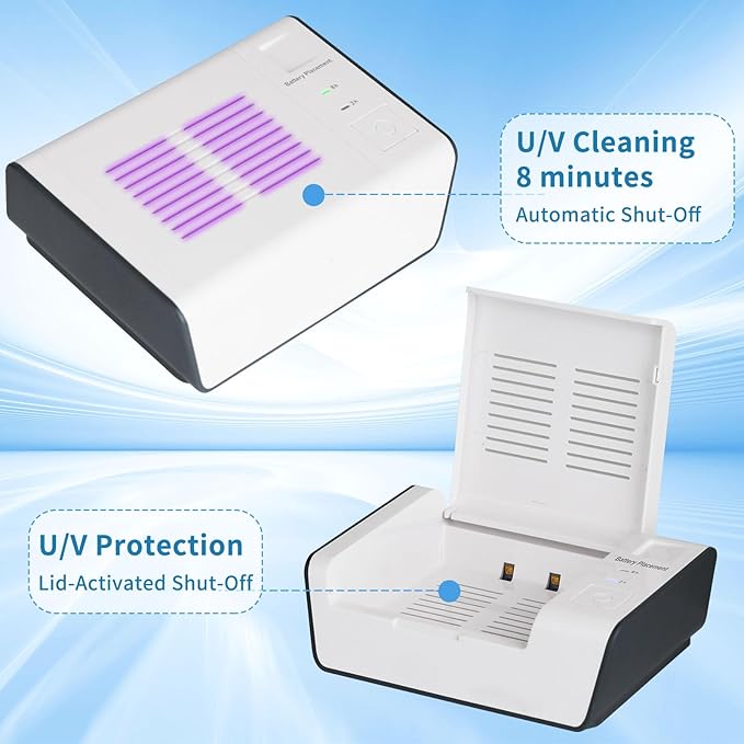 T55 Dehumidifier Cleaning Kit with U/V-C Light, Constant Temperature 95-113°F Drying, Compatible with Hea/ring Ai/ds, Airpods, Wireless Ea/rbuds, Ea/r molds, Bluetooth Devices
