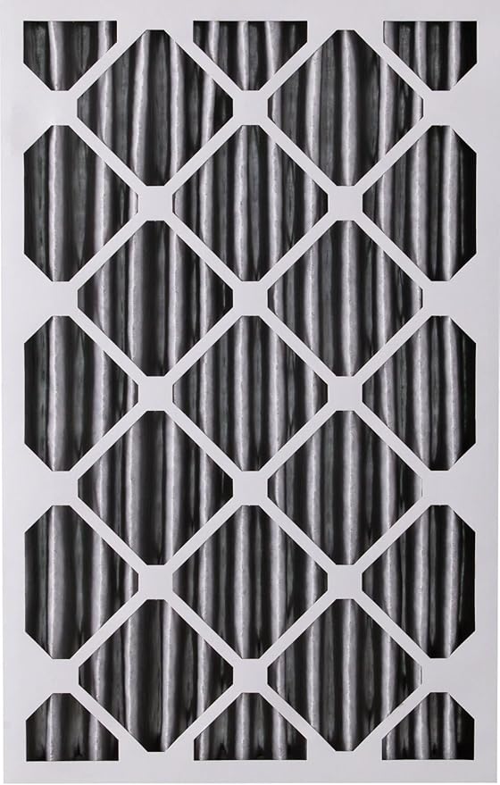 Nordic Pure 16x25x4 (15_1/2 x 24_1/2 x 3_5/8) Pleated Air Filter MERV 12 Pleated + Carbon 2 Pack