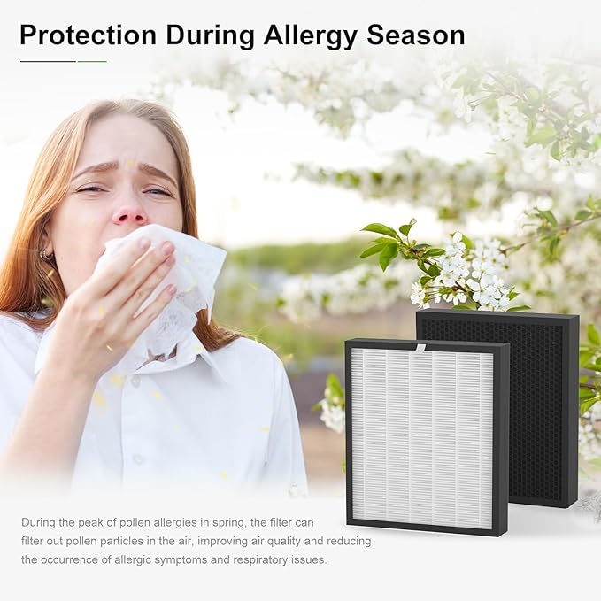 G3 Air Purifier Replacement Filter, Compatible with AMEIFU G3 (Sferf-30) Air Purifier, VEWIOR A3 Air Purifier and Tailulu HQZZ-260, 3-in-1 H13 True HEPA Air Cleaner Filter, 2 Pack