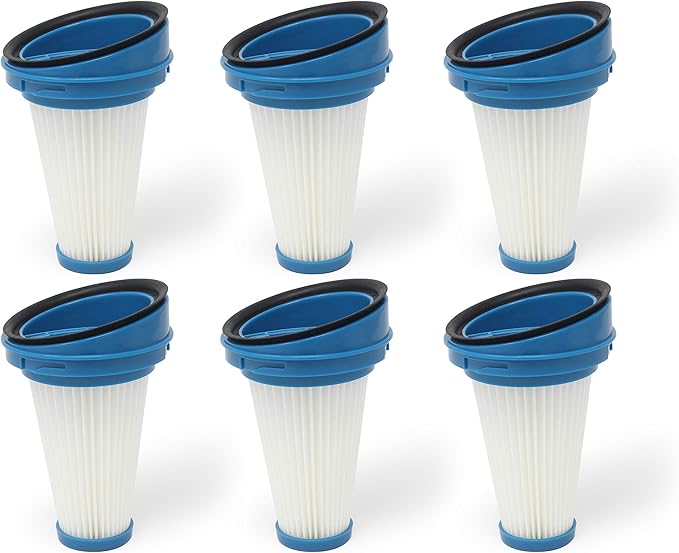 Fette Filter - 6-Pack Replacement Vacuum Dust Bin Filters for Black and Decker SVF11 Fits 2-in-1 Cordless Lithium Stick Vacuums HSV320J HSV420J HSV520J HSV320J32 HSV420J42 HSV520J01 SVA420B SVA520B