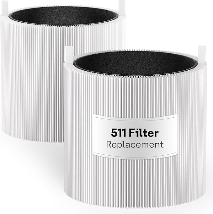 Leemone 2 Pack Blue Pure 511 Filter Replacement Compatible with Blueair Blue Pure 511 Air Purifier, Activated Carbon Filter