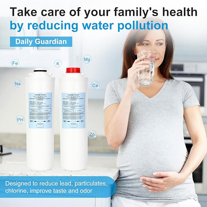 71300C Filter, Replacement for Elkay 71300C, PFOA/PFOS (PFAS) + Lead + Microplastics NSF Certified, for Enhanced EZH2O Bottle Fillers, Replacement for 51300C, High Capacity 2250 Gallon (No Chip)