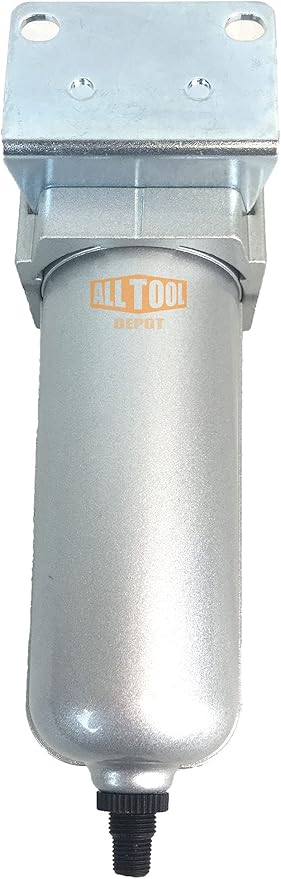 1/2" NPT HEAVY DUTY Industrial Grade Particulate Filter/Water Trap For Air Compressor Compressed Air Lines, 5u With Metal Bowl (AUTO DRAIN)