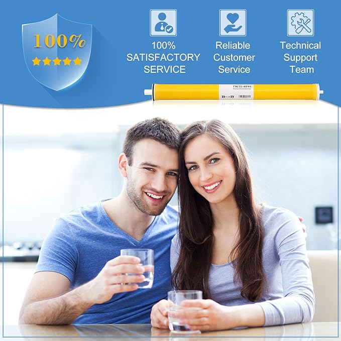 TW30-4040, Filmtec TW30 4040 for DOW Filmtec Membrane Replacement, Membrane TW30-4040 for Desalination, Commercial, Industrial, Size 4" x 40", 2050 GPD, Desalination Rate 99.5%