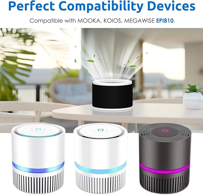 EPI810 True HEPA Replacement Filter, Compatible with KOIOS, MEGAWISE and MOOKA EPI810 Purifier