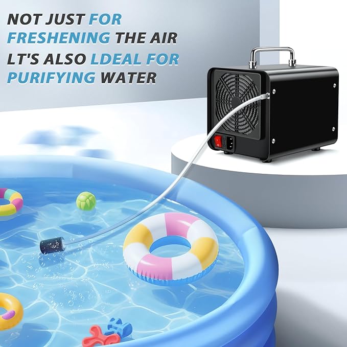 Ozone Generator 60,000mg/h & Ozone Generator Water 1000 mg/h High Capacity Smart Ozone Machine Odor Removal Commercial Ozone Odor Eliminator for Home, Smoke, Pet Odor, Car, Cleaning Fruits, Vegetables