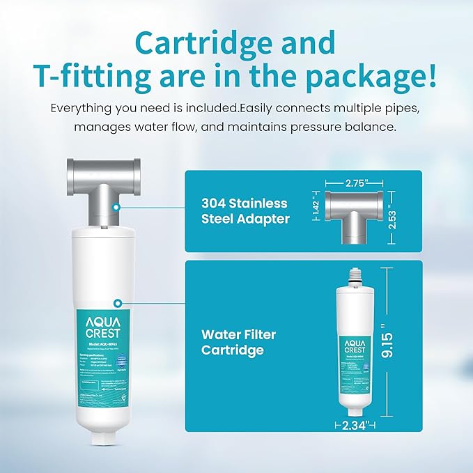 AQUA CREST AP431 AP430SS Whole House Scale Inhibitor - Inline Water System, Prevents Scale Build Up On Hot Water Heaters, Pipes and Boilers