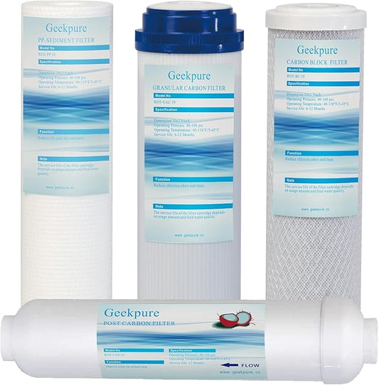Geekpure 10 Inch Reverse Osmosis RO Replacement Filter Cartridges-2.5"X10" (1)