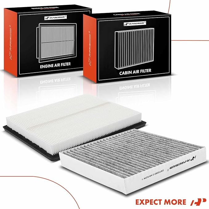 A-Premium 2-PC Engine & Cabin Air Filter with Activated Carbon Compatible with Toyota Prius C 2012-2019 1.5L