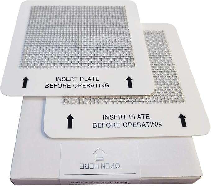 Universal Ceramic Ozone Plates for Generic Ozone Generators Washable Purification Air Purifier, 4.5" x 4.5" Inches Replacement Ozone Plates (2Pack)