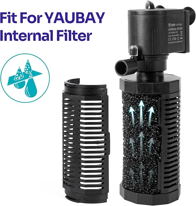 2PCS Internal Filter Sponge Foam, Aquarium Bio Sponge Rolls of Fish Tank Filter Accessories 4.5" x 2" (2Pcs Sponge)