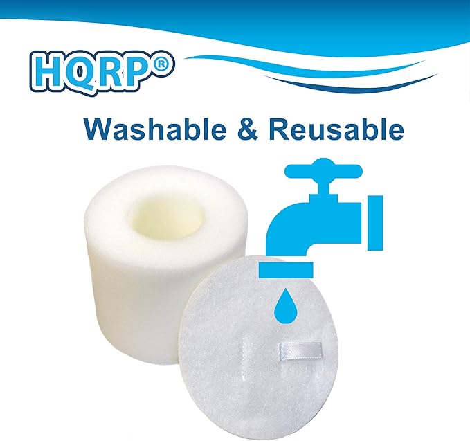 HQRP 2-pack Filter Kit Replacement for Shark XFF650 DuoClean NV831 NV835 NV830, Rotator NV650 NV651 NV652 NV750 NV751 NV752 Powered Lift-Away Vacuums