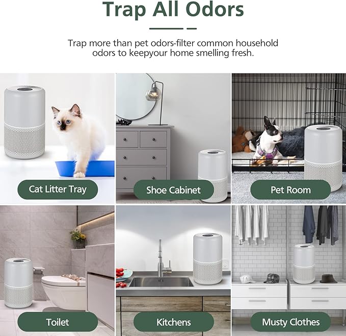 Core P350 Pet Care Replacement Filter for LEVOIT Core P350 Core 300 Air Purifier, 3-in-1 HEPA Filter Replacement, Part # Core P350-RF, 4 Pack