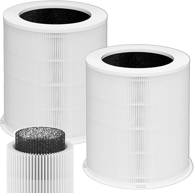 2 Pack AP401 AP402 Upgrade H14 HEPA Air Purifier Filters Replacement,Compatible with Dayette AP401 AP402 & JOWSET AP402 AP403 Air Purifier,4 in 1 High-Efficiency Purification System