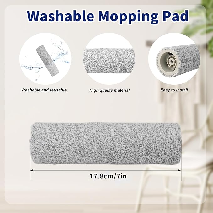 17 Pcs Accessories for ECOVACS DEEBOT X8 PRO OMNI Robot Vacuum Cleaner, Replacement Parts Main Brush, Side Brush, Washable Filter, Mopping Roller, Dust Bag