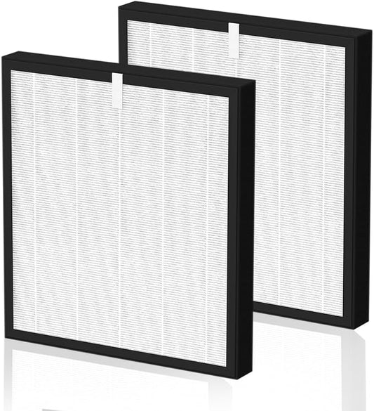 TZ-K2 TRUE HEPA Replacement Filter Compatible with ToLife TZ-K2, 3-in-1 H13 Activated Carbon TZ-K2-A Filter, 2 Pack