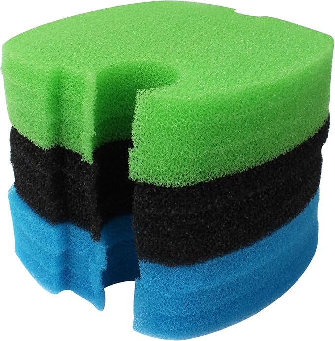 Aquarium Canister Filter Pad Sponges Compatible with SUNSUN HW-304B/404B/704B/3000 CF500 Polar Aurora 525 GPH Generic Filters - 9 Pcs