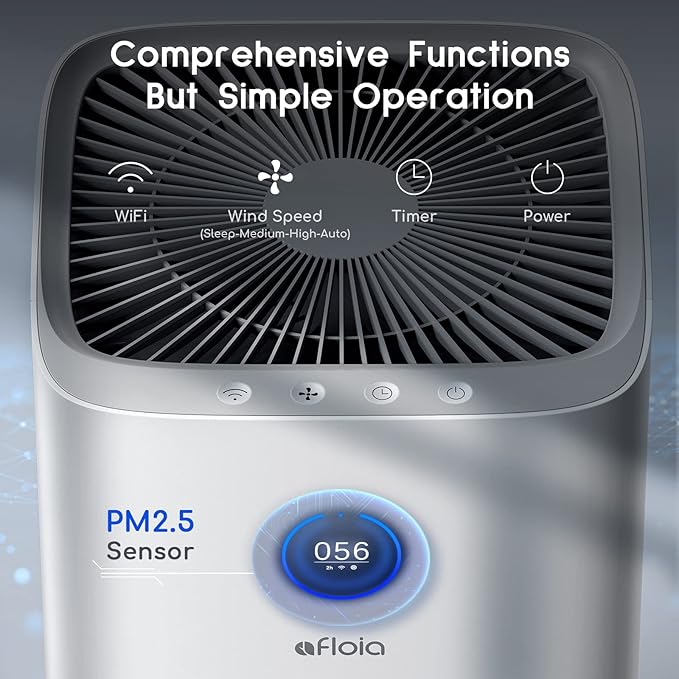 Afloia Smart Air Purifiers for Home Large Room Up to 3576 sq. Ft, Auto Air Filter WiFi Alexa Remote Control, Quiet Air Cleaner for Allergies, Smoke, Dust, Pollen