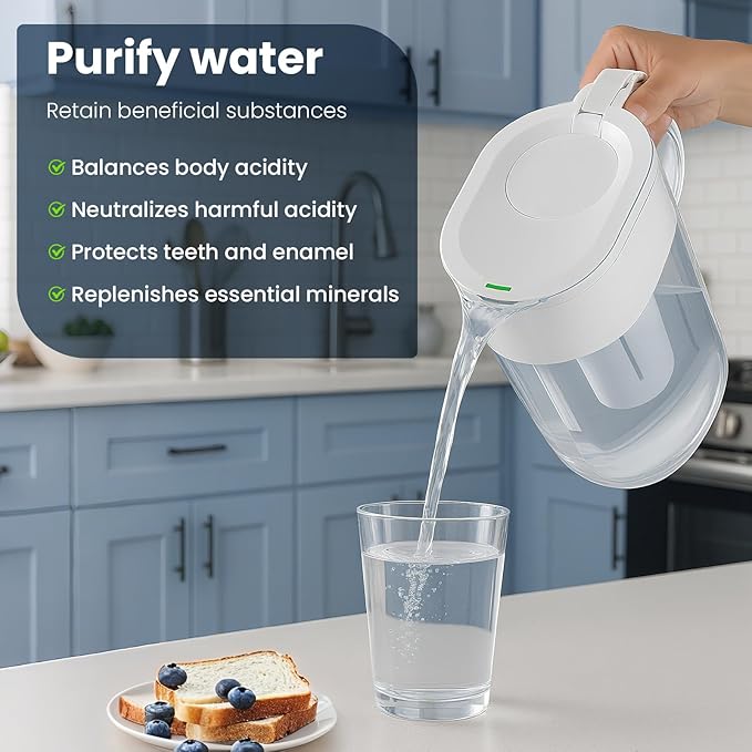 6 Pack Brita Filter Replacement Water Filters for Brita Filter Pitchers, BPA-Free, US Standard, Fits Water Pitchers and Dispensers, Reduces Copper, Cadmium and Mercury Impurities, 50 Gallons