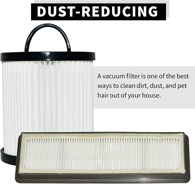 SaferCCTV Replacement EF6 HEPA Exhaust Filter and Vacuum Dust Cup Filter DCF-21 Replaces Part # 67821, 68931, 68931A, EF91 Compatible with Eureka Airspeed AS1000 Series Upright Vacuum Cleaners (1 Set)