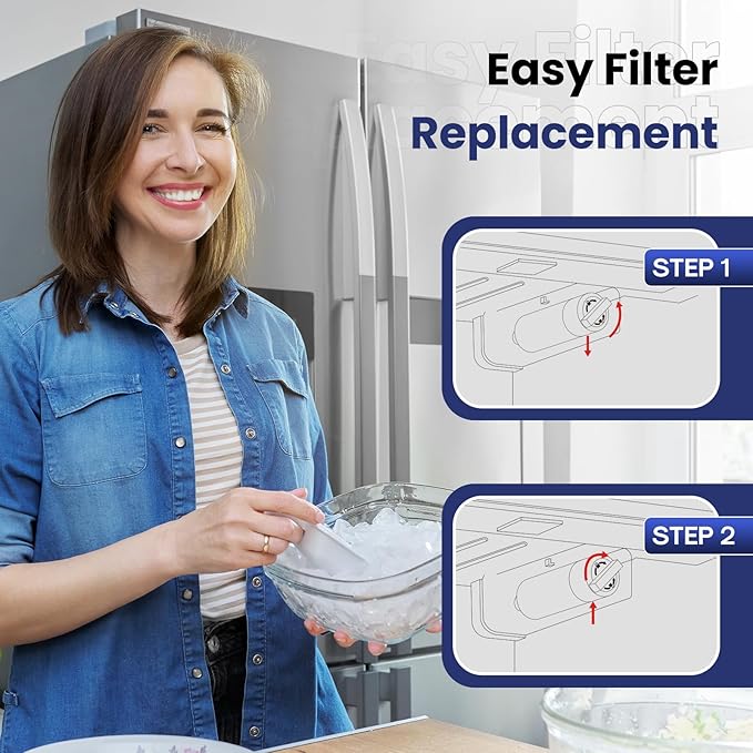 RWF6100A Refrigerator Water Filter Replacement For Bosch Ultra Clarity Pro BORPLFTR50, BORPLFTR55, 12033030, 12028325, 11025825, 11032531, B36CT80SNS, B36CL80ENS, WFC100MF, 3PACK