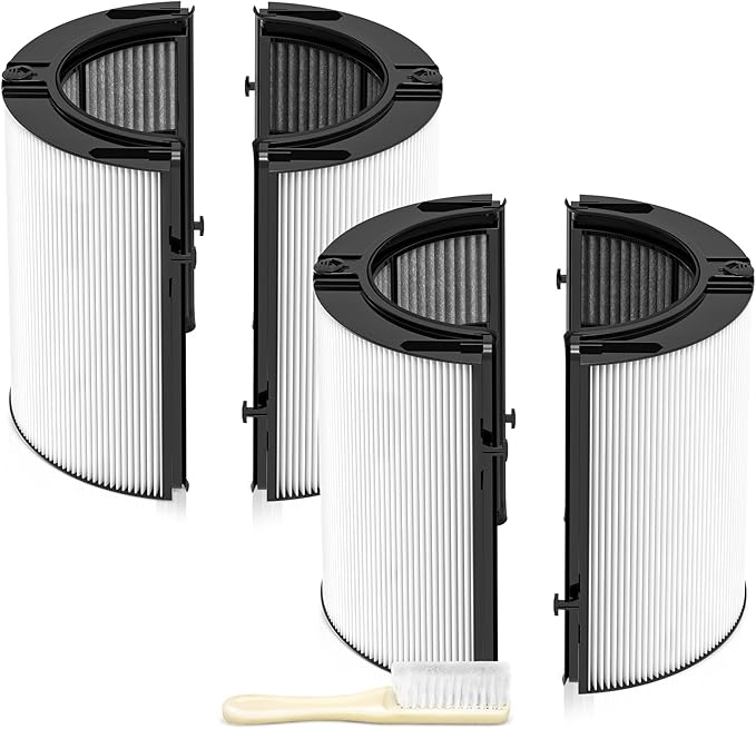 360 Combi Glass HEPA + Carbon Air Purifier Filter Replacement for Dyson HP10 HP07 TP10 TP09 TP07 TP06 TP04 TP4A HP04 HP06 HP09 HP4B PH01 PH02 PH03 PH04 PH3A DP04 Pure Cool Hot Humidify Fan, 2 Pack