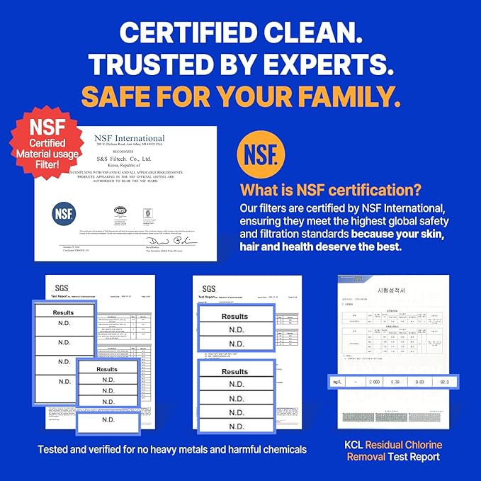 Premium Filter Shower Rooted in Korea’s Luxury Beauty Culture – Pure Carbon Filters for Softer Skin & Smoother Hair | Composite Filter l 6 Month Advanced Filtration Set (JNE300C-SET-6MO)