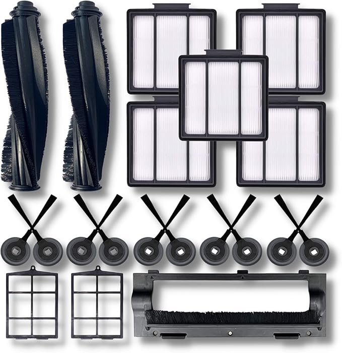 Replacement Parts Compatible for Shark ION Robot R85 RV850 RV761 S86 S87 S88 R71(RV700_N) R72(RV720_N) R75(RV750_N) AV751/752/753 Accessories Sweep/Main Roller Brush Filter Roller Protector