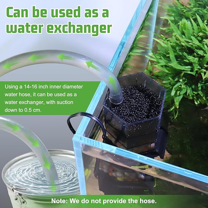 hygger Turtle Tank Filter with Adjustable Flow for Reptiles Frogs:Combinable Four-Layer Aquarium Filter,130GPH Quiet in-Tank Filter with Filter Media for 10 to 40 Gallon Low Water Level Aquarium