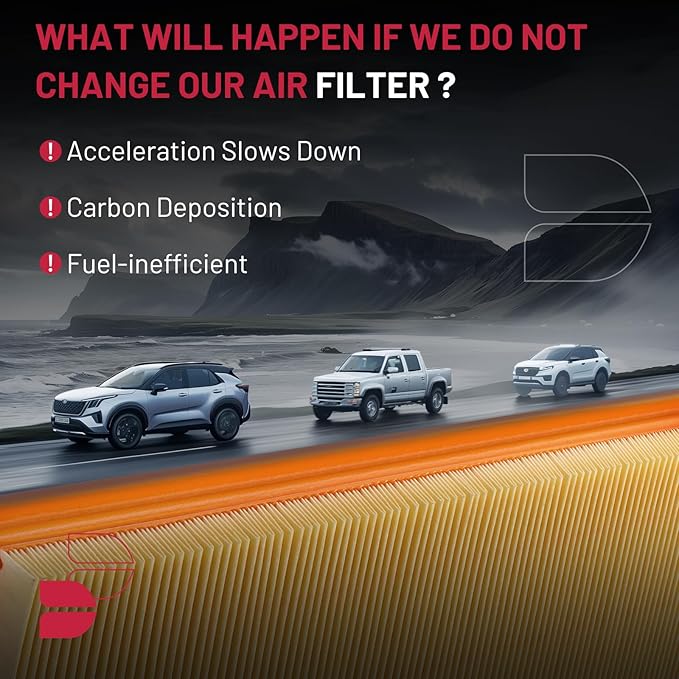 BDFHYK A24278 Engine Air Filter Compatible with Infiniti, Nissan, Saab & Subaru - 350Z, Altima, Frontier, Maxima, Murano, Pathfinder, Quest, Sentra, Xterra, FX35, G20, JX35, M30, Forester