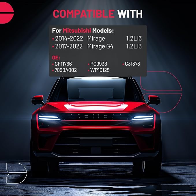 BDFHYK Cabin Air Filter with Activated Carbon Compatible with Mitsubishi Mirage 2014-2022, Mirage G4 2017-2022, Replace# CF11766, 7850A002