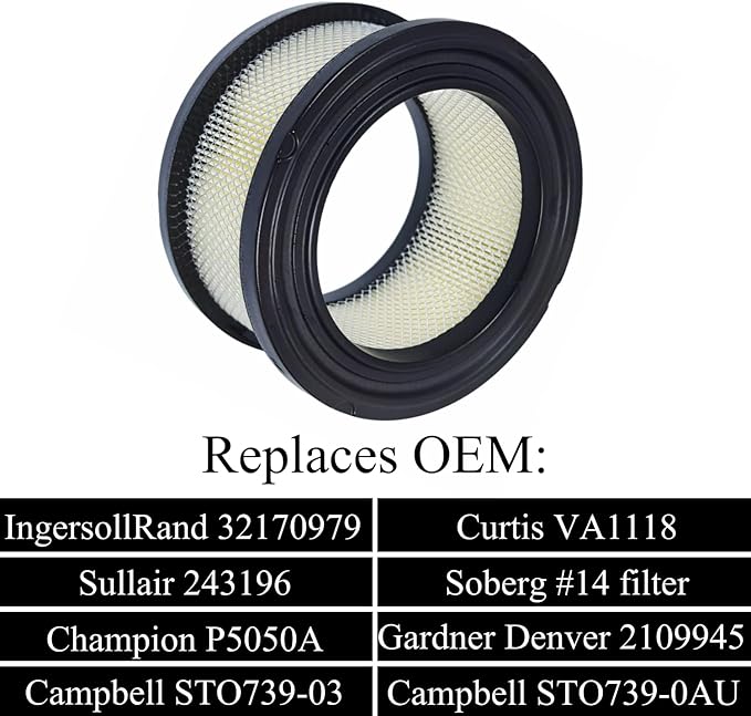 Air Filter 32170979 Compatible With Inger-soll Rand T30 SS5 2340 2475 Air Compressor Cleaner(4 Pack)