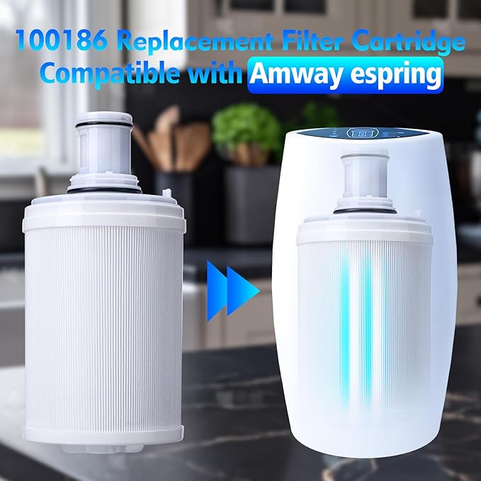 100186 Original Water Filter Replacement Cartridge Compatible with Amway Espring,Cartridge PP Cotton 3-in-1 Filter, Improving Water Purity