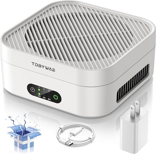 Air Purifier for Home – True HEPA Filter for Pets, Smoke & Allergies | 600 Sq Ft Coverage | Ultra-Quiet & Portable for Bedroom/Travel (Ivory White, 1 Pack)