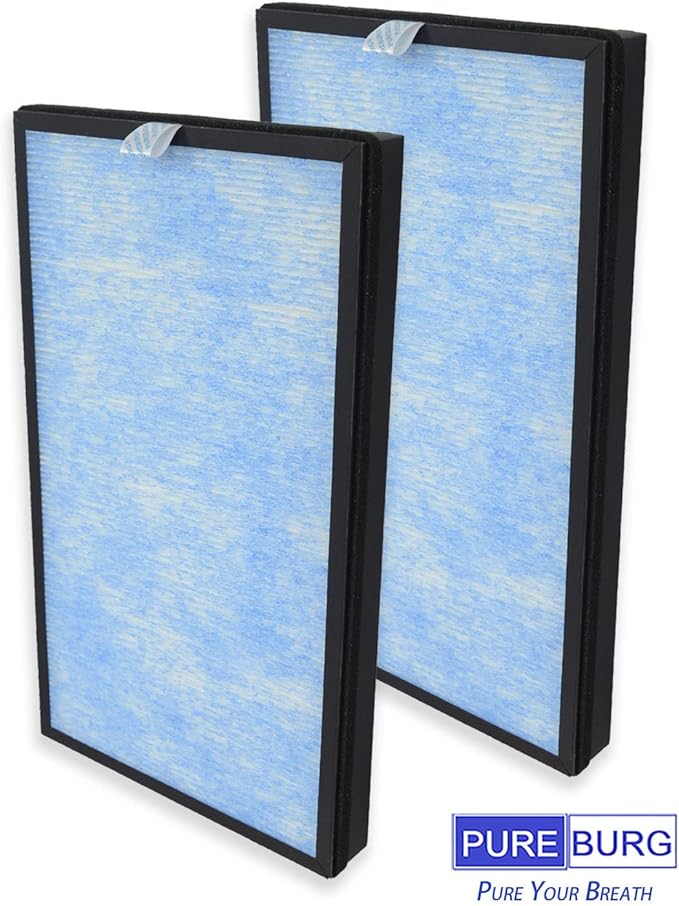 PUREBURG Replacement Filter Compatible with Partu BS-07 Air Purifier,2-Pack H13 True HEPA Activated Carbon 2-in-1 4-Stage Filtration Air Clean