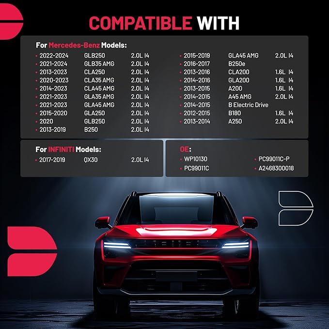 BDFHYK 1PC WP10130 Cabin Air Filter with Activated Carbon Compatible with Mercedes-Benz CLA250 GLB250 CLA200, CLA35 AMG CLA45 AMG, A180 200 250, B Electric Drive,B250e, Compatible with INFINITI QX30