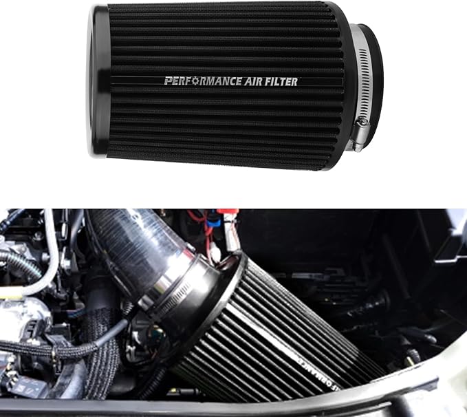 Dromedary Black 3 3.5 4 inch Universal Cold Air Intake Filter 76mm 89mm 101mm