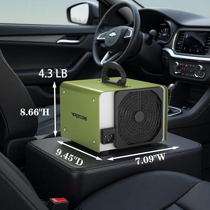 125,000mg/h Ozone Generator, High Capacity Ozone Machine & Negative Ion Air Purifier O3 Air Ionizer Odor Removal for Home, Car, Pets, Basement Covers up to 2500 Sq.Ft. (Blue)