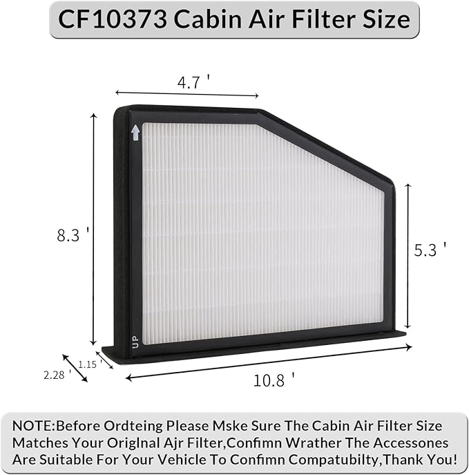 CF10373,Cabin Air Filter with Activated Carbon Particle(Left Hand Drive) for Volkswagen:Jetta,Beetle,Jetta City,Passat,Golf,Bora,Tiguan,CC,Gti,EOS,Rabbit,Passat CC,Golf City.Audi:A3,Q3,TT.Seat:Leon.
