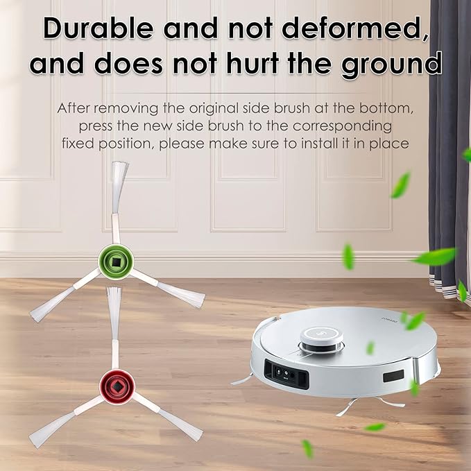 (10 Pieces) T20 Omni Side Brush Replacement Parts Compatible with ECOVACS DEEBOT T20 Omni / T20e Omni/ X1 Omni/ X1 Omni(White)/ T10/ T10 Plus/ T10 Turbo/ T10 Omni Side Brushes 5 Pairs