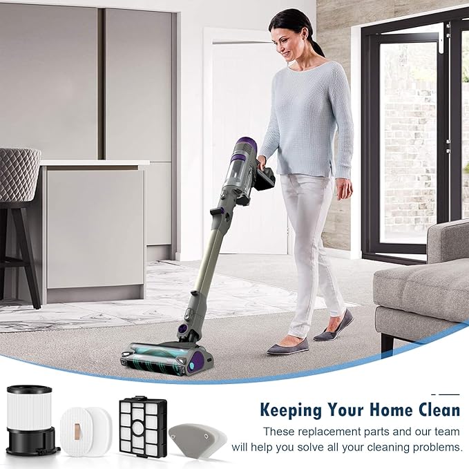 10 Pack HEPA Filters for Shark PowerDetect with Auto-Empty Cordless Vacuum IP3251 IP3251C, 1 Post-Motor Filter, 2 Pre-motor Foam and Felt Filters, 1 Dock HEPA Filter, 2 Dock Foam and Felt Filter